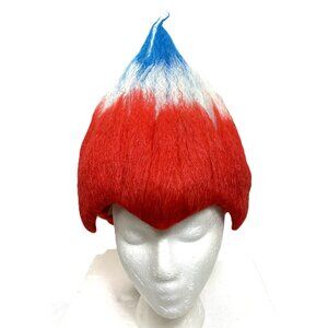 H M S Red White Blue Teardrop Wig NWT NOS
